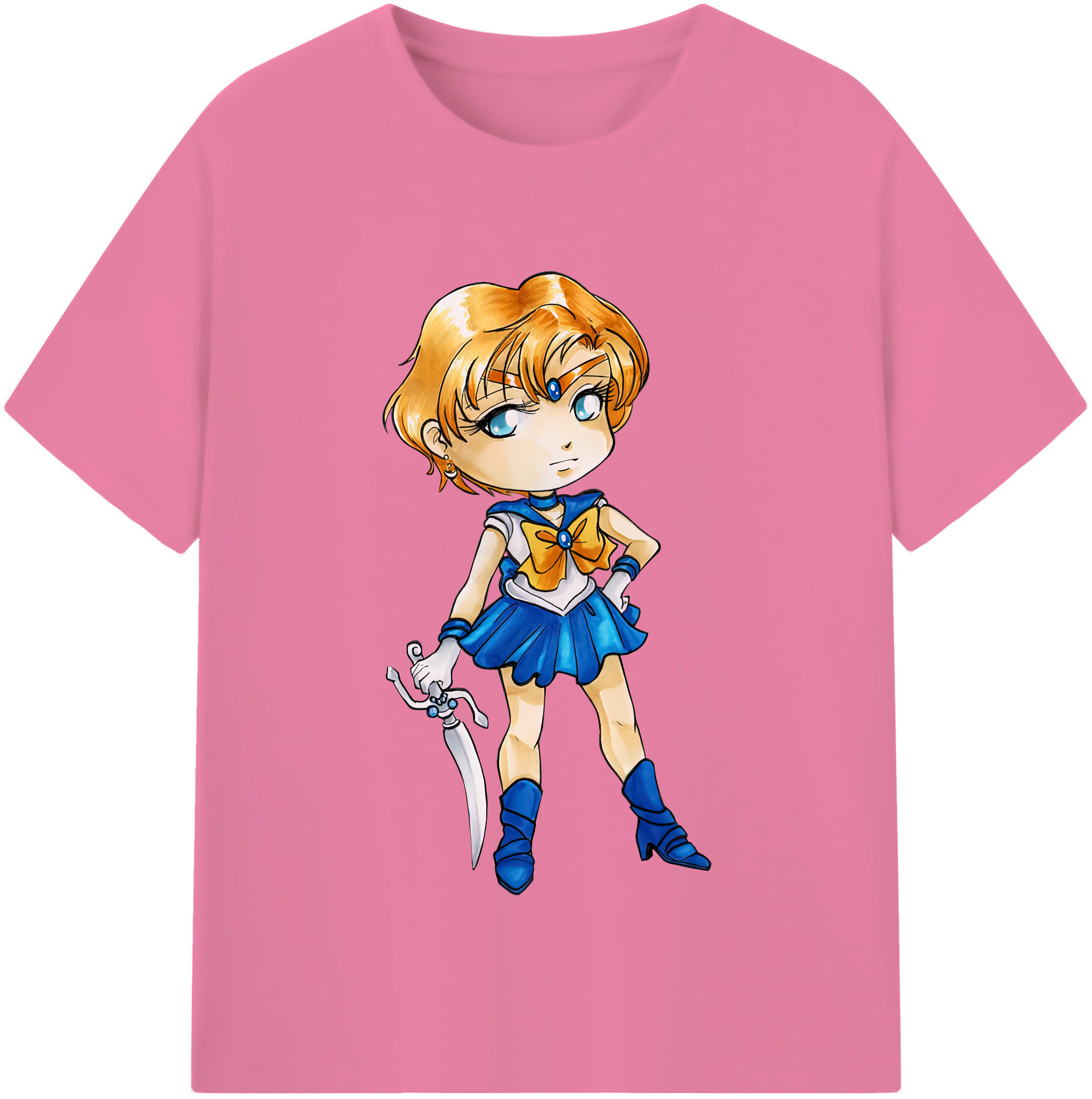 （画像用） 美少女戦士セーラームーン 天王はるか Sailor Moon Tenoh Haruka 綿100％半袖Tシャツ（フロントプリント）